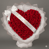 75-Rose Diamond Heart Bouquet with Custom Message