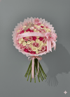 Dreamy 100-Rose Mix Bouquet (White, Pink & Hot Pink) with Golden Crown