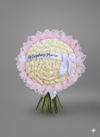 For My Wifey: 100 Pure White Roses Bouquet with Deluxe Diamond Pins