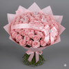 Gracious 100 Pink Roses Bouquet with Silver Butterfly Accents