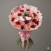 Grand 50 Roses Arrangement: Cherry Bow Hello Kitty Edition