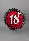 Grand 75 Roses in Black Mesh, Featuring Custom Baby's Breath Number