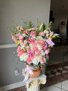 pink + white Large Cantarito