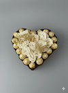Medium Heart Box of Roses & Ferrero Rocher for Birthday