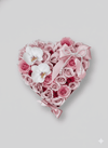 Medium Pink Rose Arrangement with Elegant White Orchids