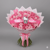 'Te Quiero Moochoo' Luxury Bouquet (50 Pink Roses & Hello Kitty Cow)