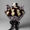The Monochrome Midnight Bouquet (24 Roses)