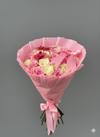 The Ballet Pink Dream Bouquet: 24 Pink & White Roses with Orchid Accents