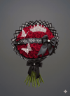 The Future Wife Bouquet: 50 Red Roses with Silver Crown Accents